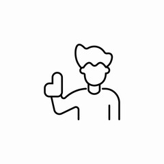 man thumbs up icon sign vector