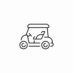 golf cart vehicle icon sign vector