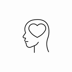 emotional mind heart icon sign vector