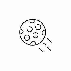 flying golf ball icon sign vector