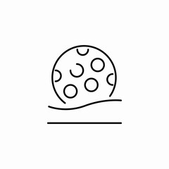 golf ball ground icon sign vector