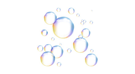 blue bubble in transparent 