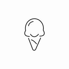 ice cream cone icon sign vector
