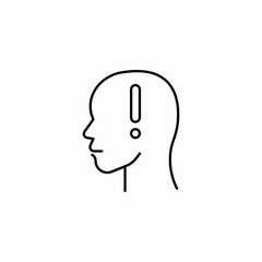 mind attention exclamation icon sign vector