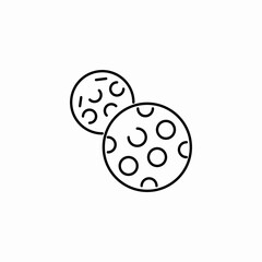 two golf balls icon sign vector