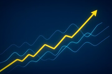 Abstract Investment Growth Lines