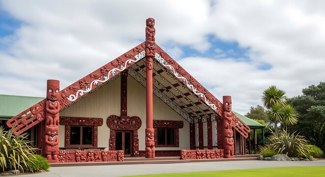Magnificent Maori Meeting House - A Cultural Icon of New Zealand.
