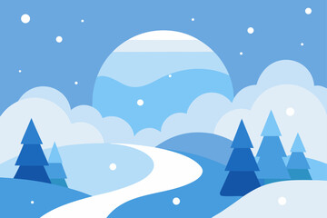 Fototapeta premium winter snowy landscape collage soft textures