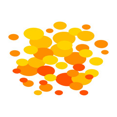 Energetic burst of colorful geometric ellipses in warm tones, perfect for festive event backdrops and modern graphics