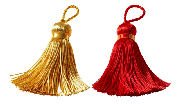 Decorative Tassels Duo – isolated on transparent background  (2)