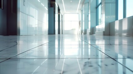 A photo of a clean empty room with a white flour