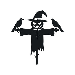 Scarecrow icon isolated on white background