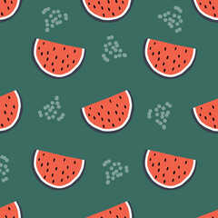 seamless pattern with watermelon