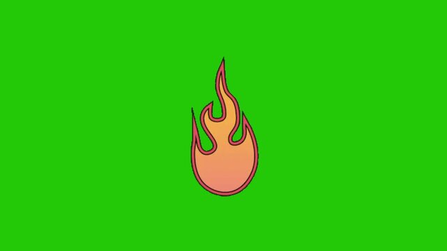 vector illustration of a red fire
