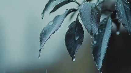 Rainy Day Leaves Close-up