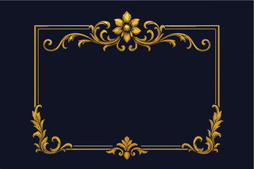golden frame with floral ornament