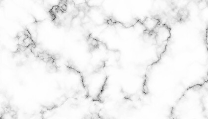 White Marble Texture Background with Dark Veins