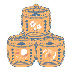 酒樽をイメージしたイラスト