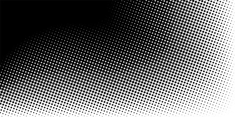 Dotted gradient vector illustration, white and black halftone background, horizontal seamless dotted lines, monochrome dots texture backdrop, retro effect. modern