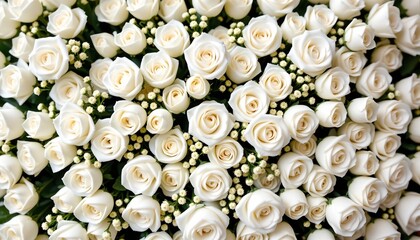 White Rose and Floral Arrangement with Soft Lighting