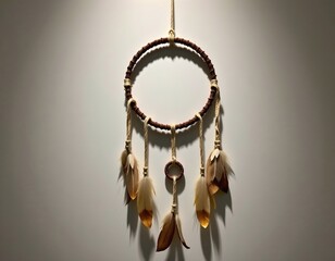 Handcrafted Hanging Decor with Feathers and Woven Details