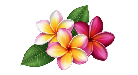 Naklejka premium Frangipani Flower Blossom Tropical Floral Bloom Plumeria Beauty Nature Exotic Fresh