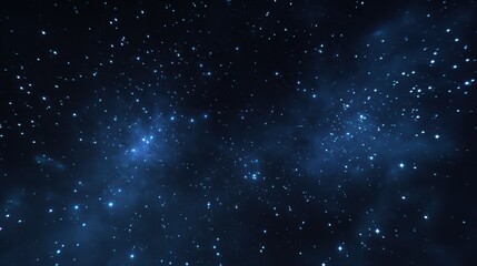 A stunning view of a starry night sky filled with bright stars and galaxies set against a deep blue cosmic backdrop.