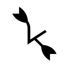 Stylized arrow icon for direction and navigation