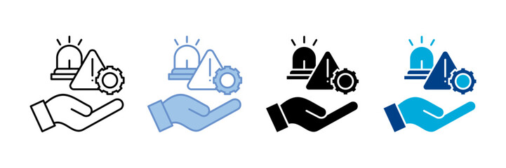 Crisis Management Icon Set Multiple Style Collection