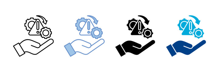 Risk Management Icon Set Multiple Style Collection