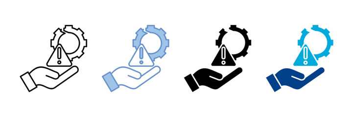 Risk Management Icon Set Multiple Style Collection