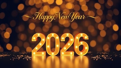 Sparkling Fireworks Display for New Year 2026