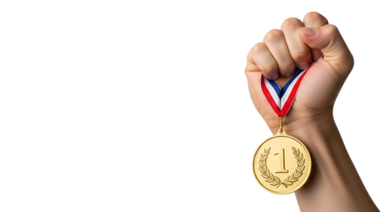 Gold Medal Winner Success Champion Achievement Best Victory Triumph Reward