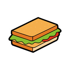 sandwich isolated on white background