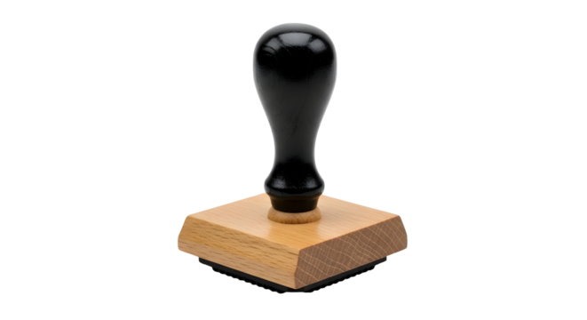 Rubber Stamp Business Tool Instrument Wood Handle Office Supply Equipment