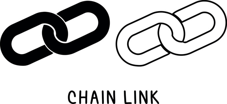 link silhouette vector, chain link line art, chain black symbol