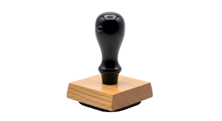 Rubber Stamp Mockup Tool Black Wooden Business Office Craft Print Graphic