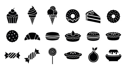 Sweet Treats - A Collection of Dessert Icons.