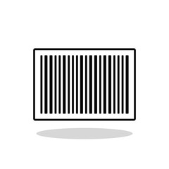 Barcode label icon with shadow