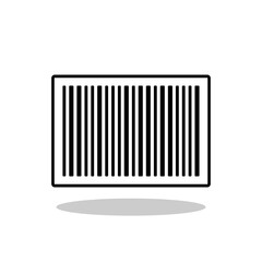 Barcode label icon with shadow