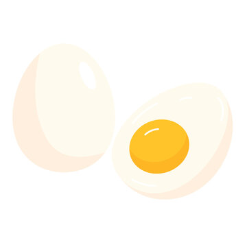 Hard Boiled Eggs Cartoon Illustration