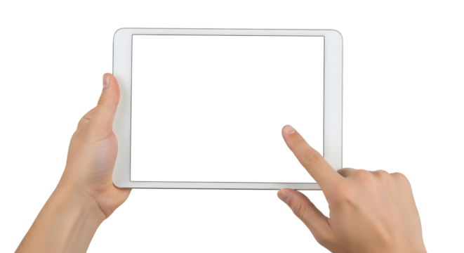 Tablet Mockup Display Screen Hand Touch Digital Device Technology