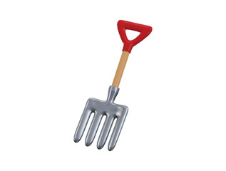 Rake icon 3d render concept of farmer gardening tools icon vector illustration