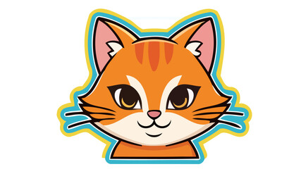 Obraz premium vector illustration of a orange cat