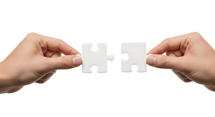 Connecting Puzzle Pieces Solution Concept Collaboration Teamwork Unity
