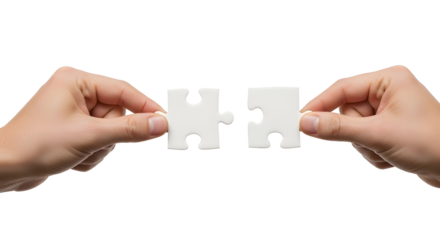 Connecting Puzzle Pieces Solution Concept Collaboration Teamwork Unity