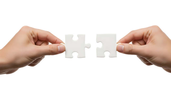 Connecting Puzzle Pieces Solution Concept Collaboration Teamwork Unity
