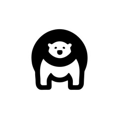 Geometric Polar Bear Logo Concept in Clean Vector