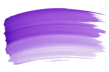 Purple paint brush stroke isolated on transparent background