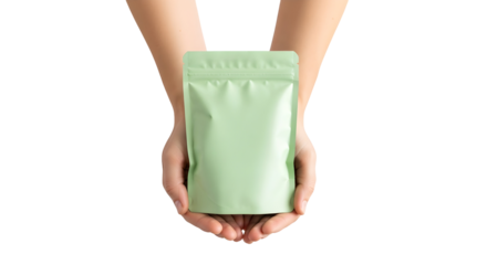 Mockup Package in Hands Branding Presentation Product Packaging Design
